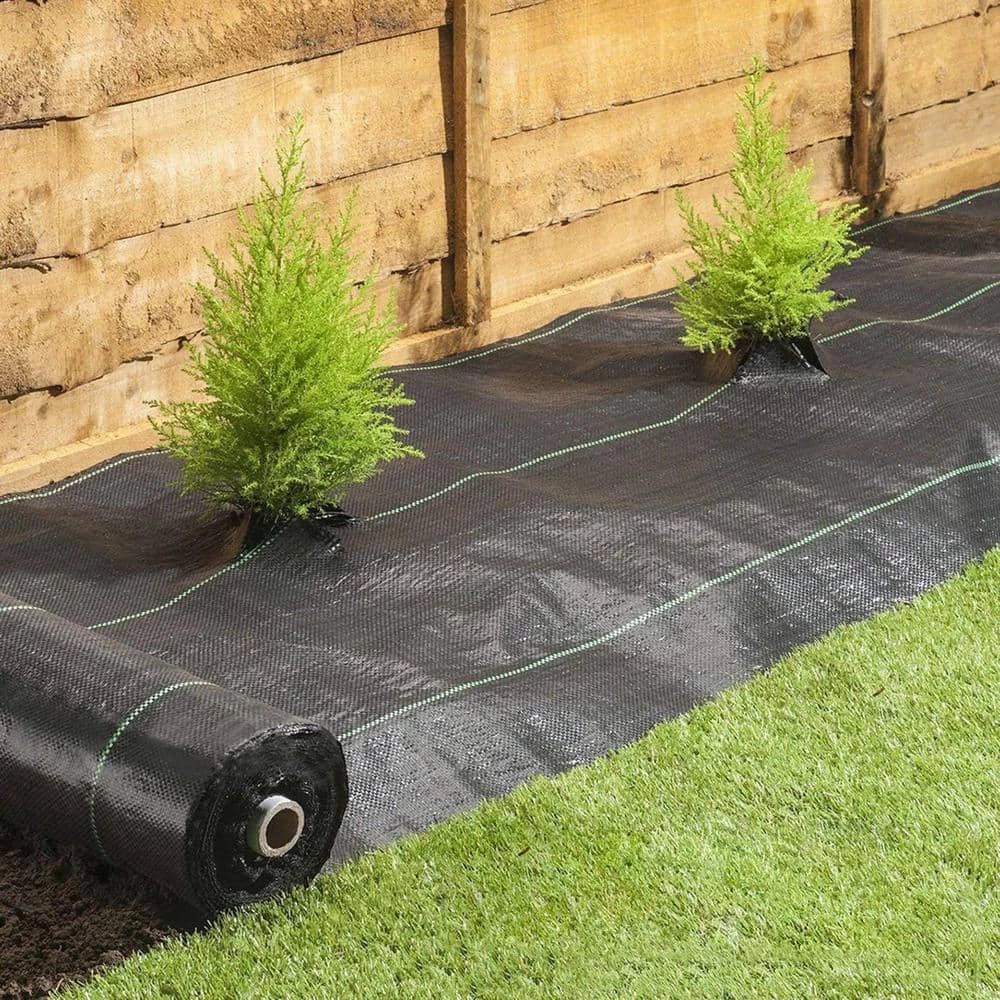 Agfabric 6 ft. x 300 ft. Heavy PP Woven Soil Erosion Control and UV Stabilized Weed Barrier - Image 5