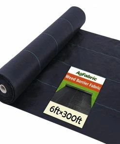 Agfabric 6 ft. x 300 ft. Heavy PP Woven Soil Erosion Control and UV Stabilized Weed Barrier