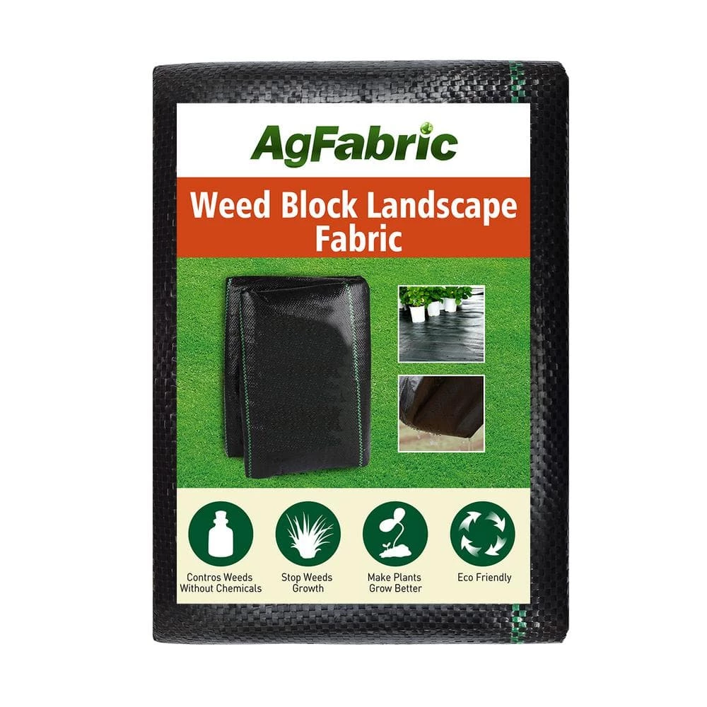 Agfabric 6.5 ft. x 50 ft. Landscape Ground Cover Heavy PP Woven Weed Barrier, Soil Erosion Control and UV Stabilized
