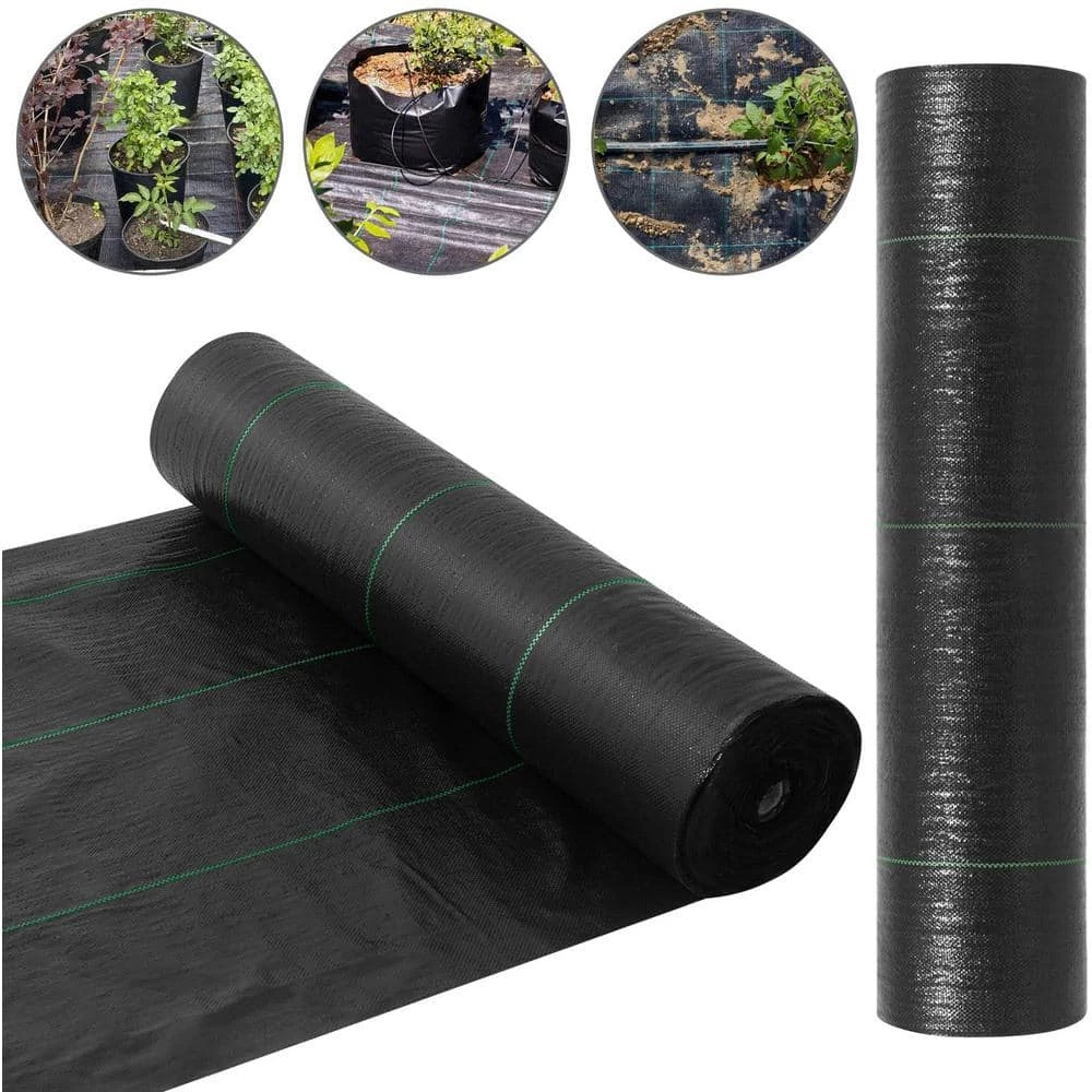 Agfabric 6.5 ft. x 100 ft. Heavy-Duty PP Woven, Soil Erosion Control and UV Stabilized Plastic Weed Barrier - Image 3
