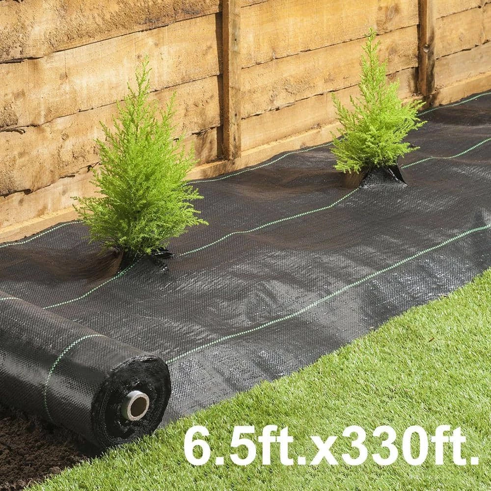 Agfabric 6.5 ft. x 330 ft. Landscape Fabric Weed Barrier Ground Cover Garden Mats for Weeds Block in Raised Garden Bed - Image 3