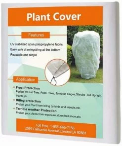 Agfabric 48 in. x 55 in. 0.95 oz. Freeze Protection Plant Cover, Winter Tree Cover for Season Extension and Frost Protection