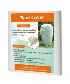 Agfabric 72 in. x 60 in. 0.95 oz. Plant Cover Warm Worth Frost Blanket, 3D RoundCube Shrub Jacket