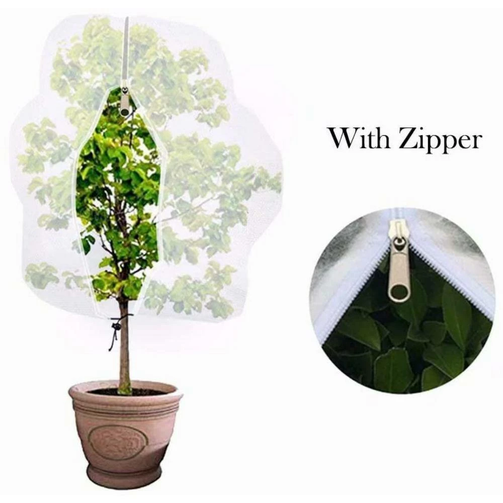 Agfabric 84 in. x 84 in. Shrub Jacket Rectangle Plant Cover with Zipper for Season Extension and Frost Protection, 0.9 oz. - Image 2