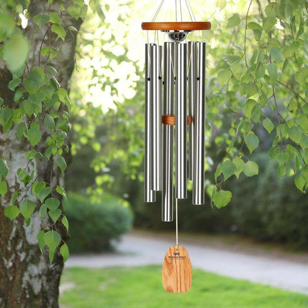 WOODSTOCK CHIMES Signature Collection, Woodstock Memorial Chime, 24 in. Silver Wind Chime - Image 7
