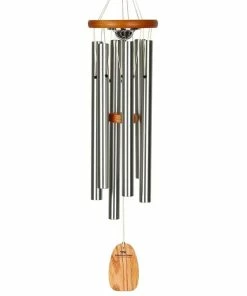 WOODSTOCK CHIMES Signature Collection, Woodstock Memorial Chime, 24 in. Silver Wind Chime