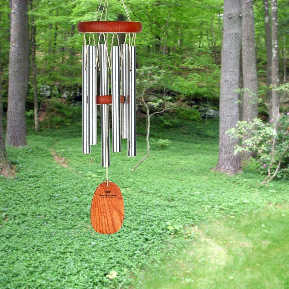 WOODSTOCK CHIMES Signature Collection, Amazing Grace Chime, Small 16 in. Silver Wind Chime - Image 7