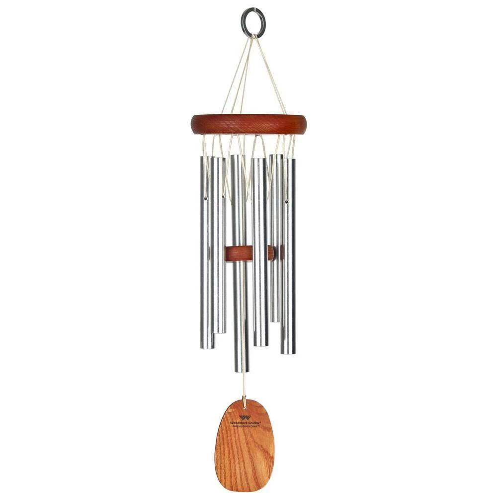 WOODSTOCK CHIMES Signature Collection, Amazing Grace Chime, Small 16 in. Silver Wind Chime - Image 2