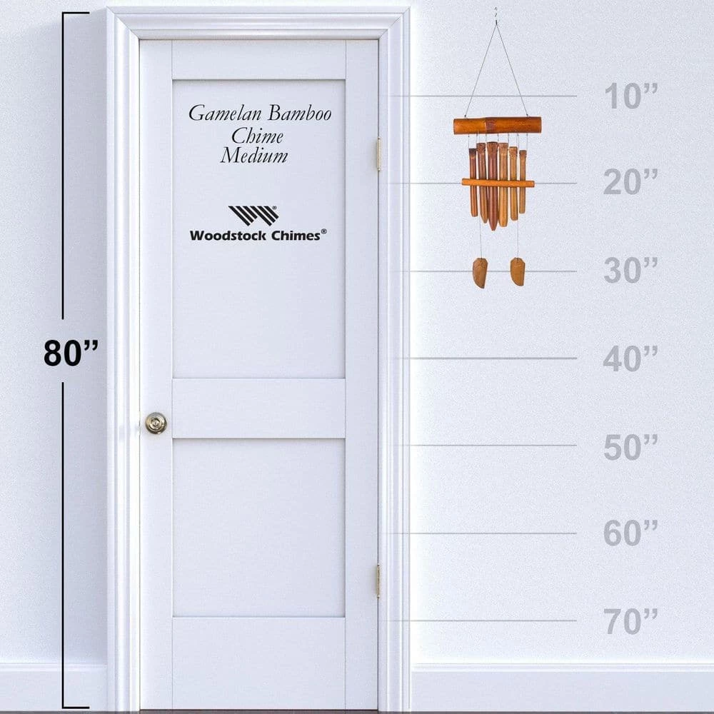 WOODSTOCK CHIMES Asli Arts Collection, Gamelan Bamboo Chime, 32 in. Bamboo Wind Chime C110 - Image 3