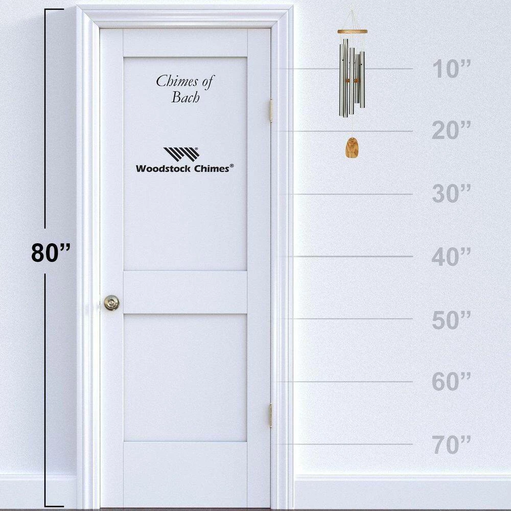 WOODSTOCK CHIMES Signature Collection, Chimes of Bach, 28 in. Silver Wind Chime CBWSI - Image 4