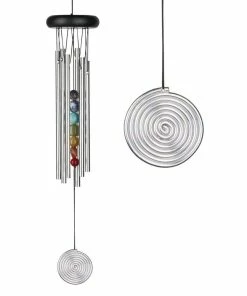 WOODSTOCK CHIMES Signature Collection, Woodstock Chakra Chime, 17 in. Silver Wind Chime CC7
