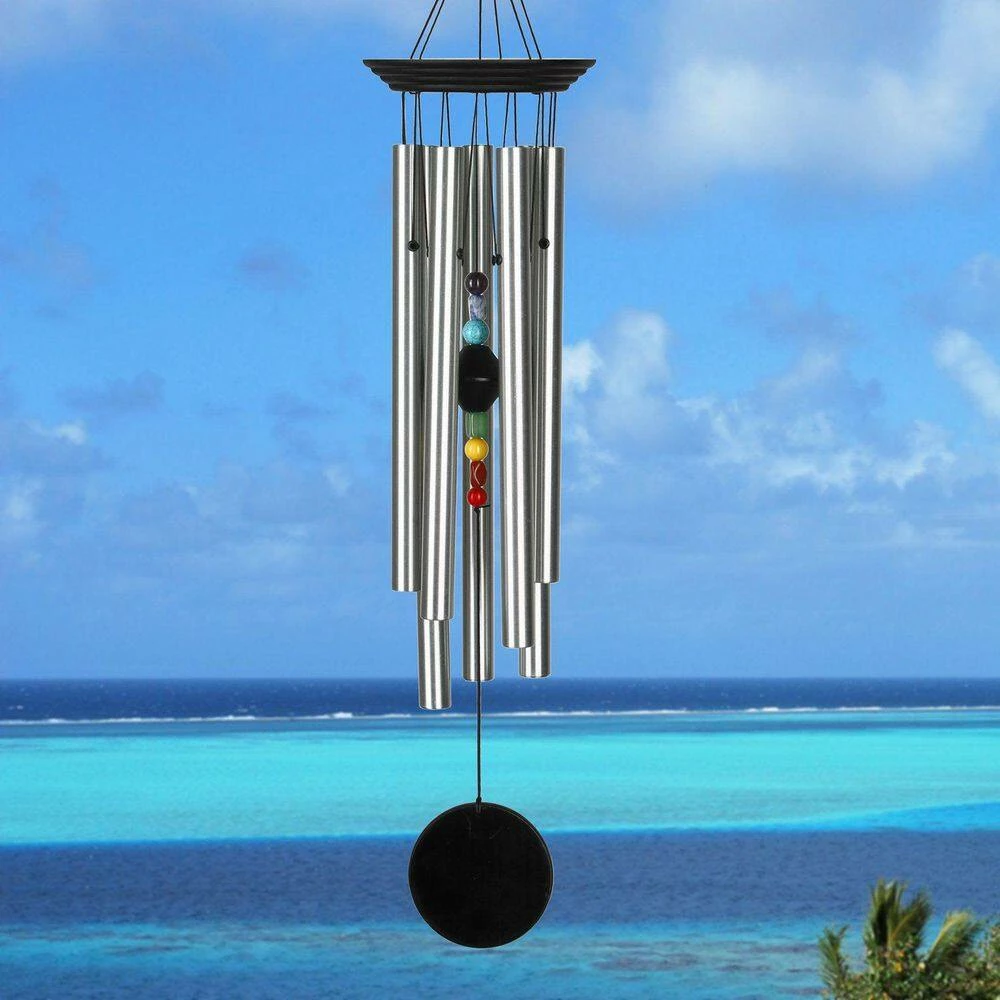 WOODSTOCK CHIMES Signature Collection, Woodstock Chakra Chime, 24 in. Black Wind Chime CC7L - Image 7