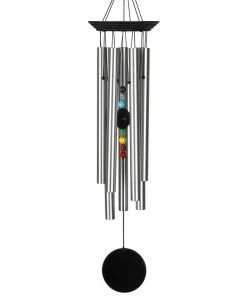 WOODSTOCK CHIMES Signature Collection, Woodstock Chakra Chime, 24 in. Black Wind Chime CC7L