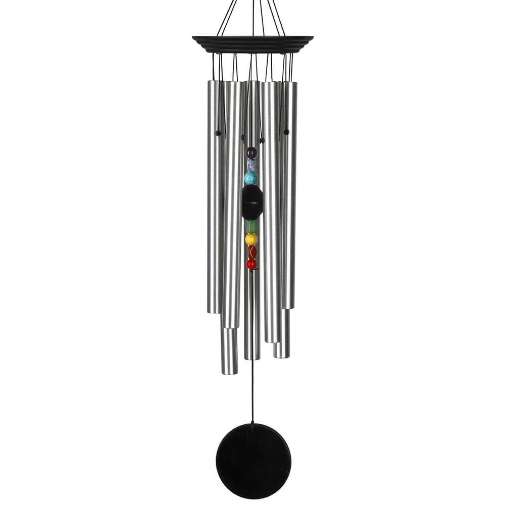 WOODSTOCK CHIMES Signature Collection, Woodstock Chakra Chime, 24 in. Black Wind Chime CC7L