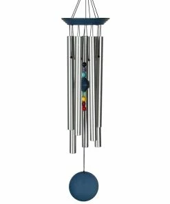 WOODSTOCK CHIMES Signature Collection, Woodstock Chakra Chime, 24 in. Blue Wind Chime