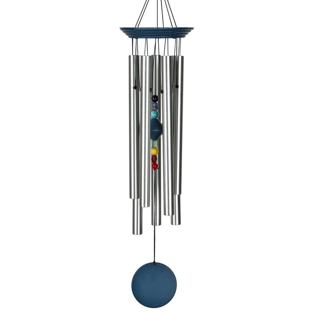 WOODSTOCK CHIMES Signature Collection, Woodstock Chakra Chime, 24 in. Blue Wind Chime