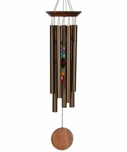 WOODSTOCK CHIMES Signature Collection, Woodstock Chakra Chime, 24 in. Bronze Wind Chime
