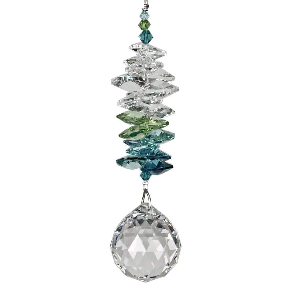 Woodstock Chimes Woodstock Rainbow Makers Collection, Crystal Grand Cascade, 4.5 in. Green Crystal Suncatcher CCGG