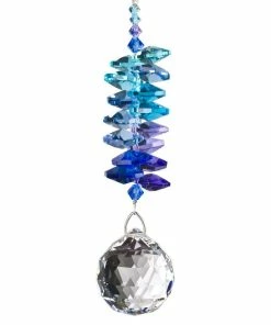 WOODSTOCK CHIMES Woodstock Rainbow Makers Collection, Crystal Grand Cascade, 4.5 in. Moonlight Crystal Suncatcher CCGM