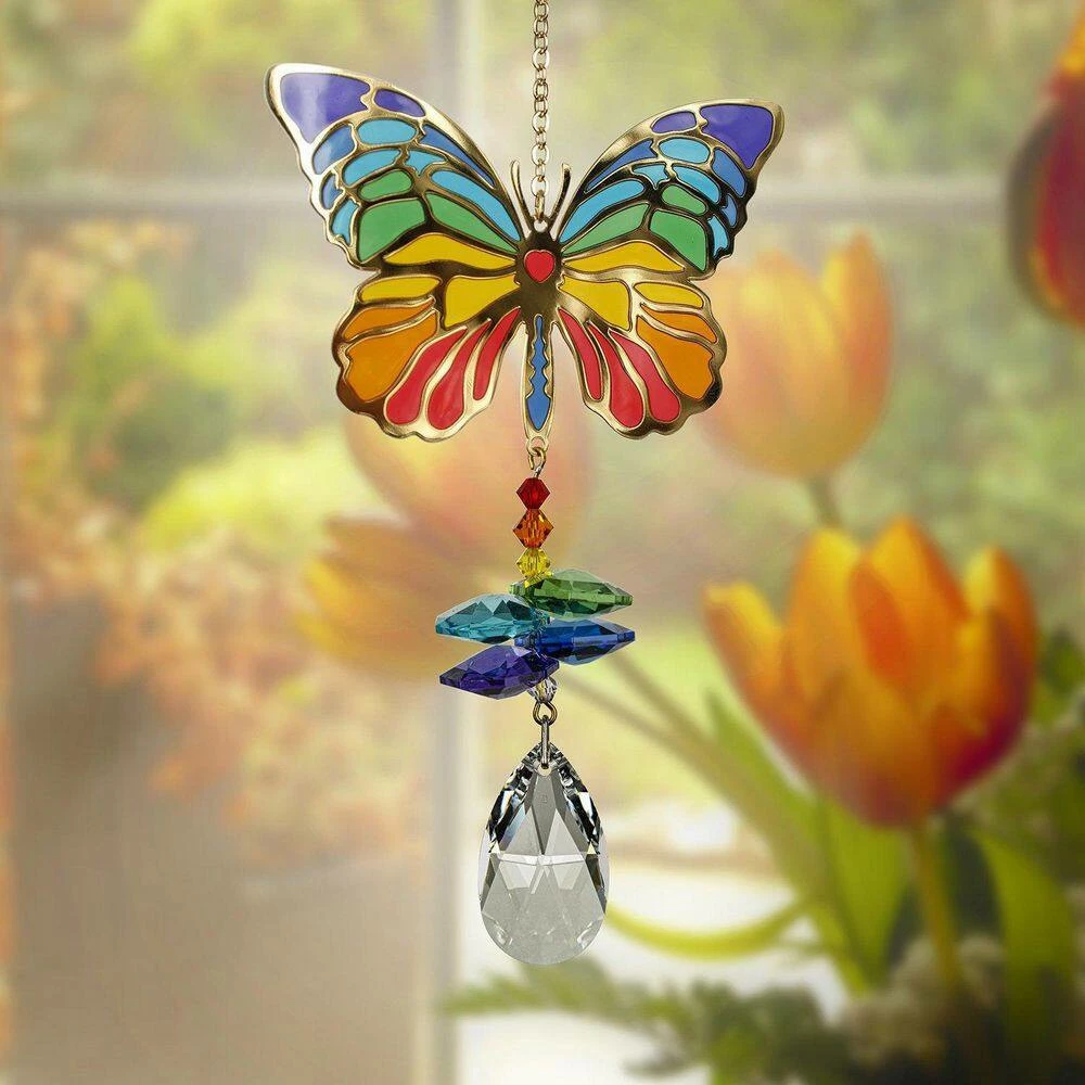 WOODSTOCK CHIMES Woodstock Rainbow Makers Collection, Crystal Wonders, 5 in. Butterfly Crystal Suncatcher CWBUT - Image 7