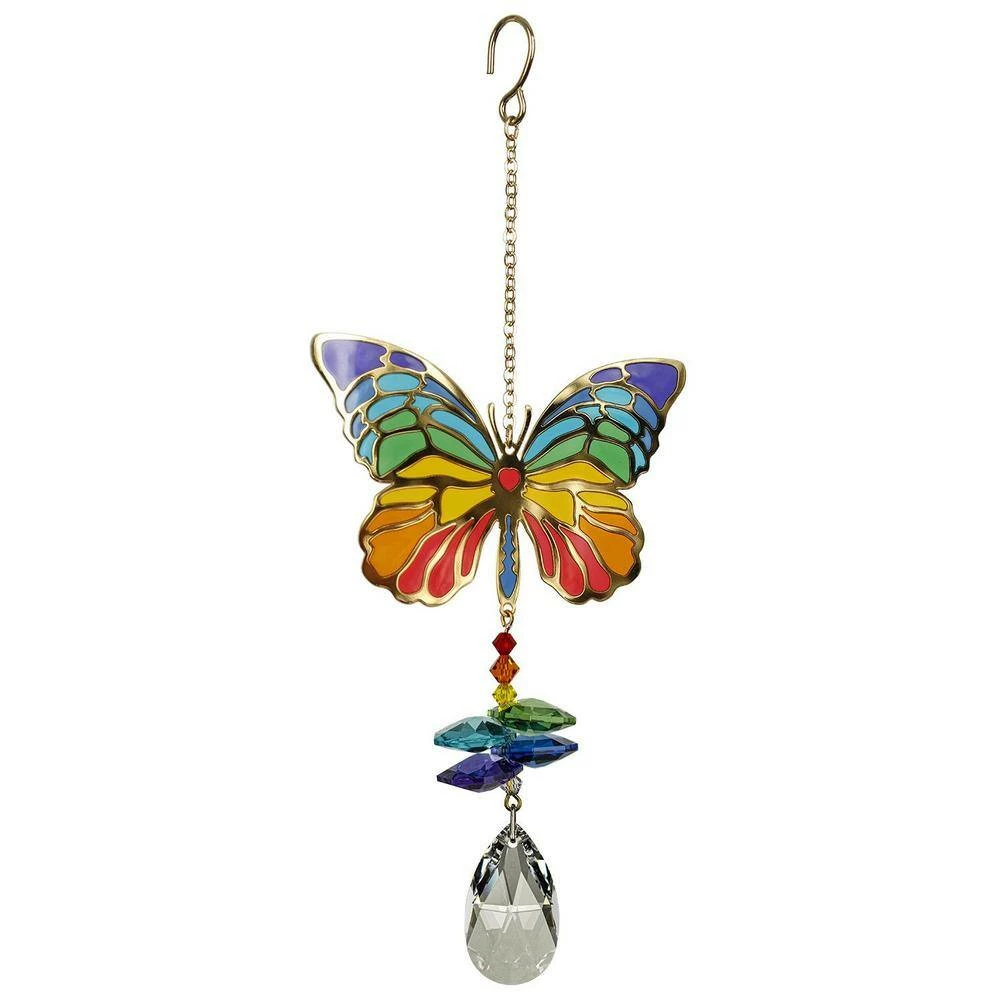 WOODSTOCK CHIMES Woodstock Rainbow Makers Collection, Crystal Wonders, 5 in. Butterfly Crystal Suncatcher CWBUT - Image 2