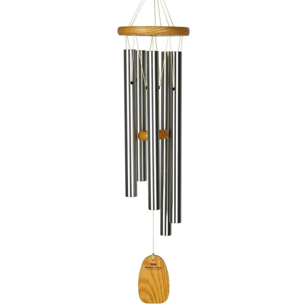 WOODSTOCK CHIMES Signature Collection, Chicago Blues Chime, 25 in. Silver Wind Chime CWS