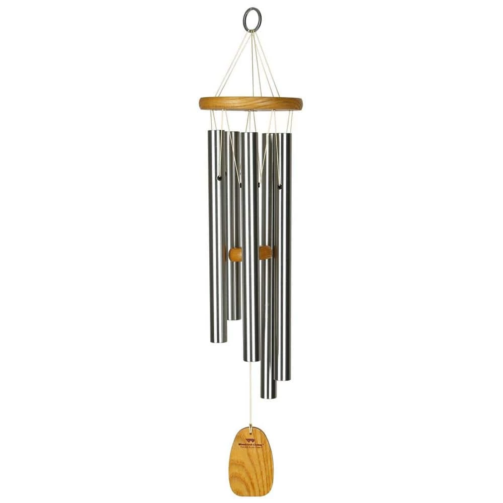 WOODSTOCK CHIMES Signature Collection, Chicago Blues Chime, 25 in. Silver Wind Chime CWS - Image 2