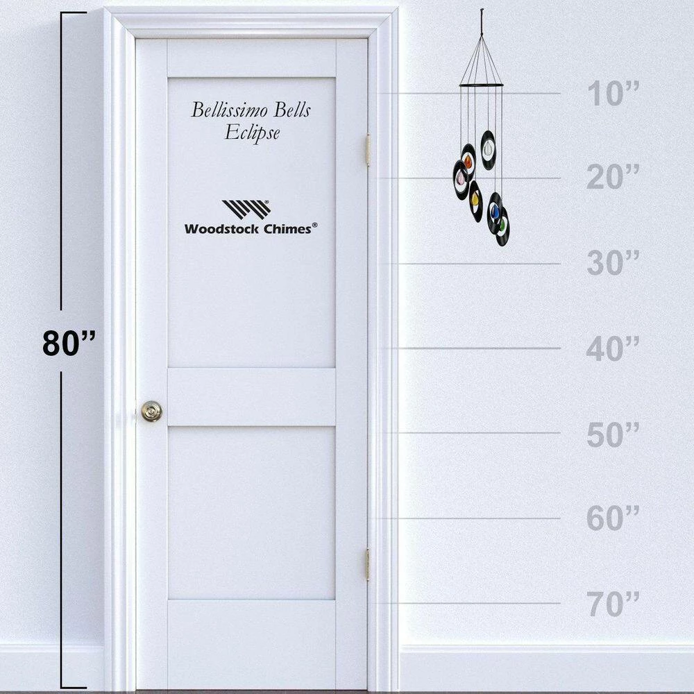 WOODSTOCK CHIMES Signature Collection, Woodstock Bellissimo Bells, 28 in. Black Wind Bell CYBRS - Image 3