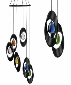 WOODSTOCK CHIMES Signature Collection, Woodstock Bellissimo Bells, 28 in. Black Wind Bell CYBRS