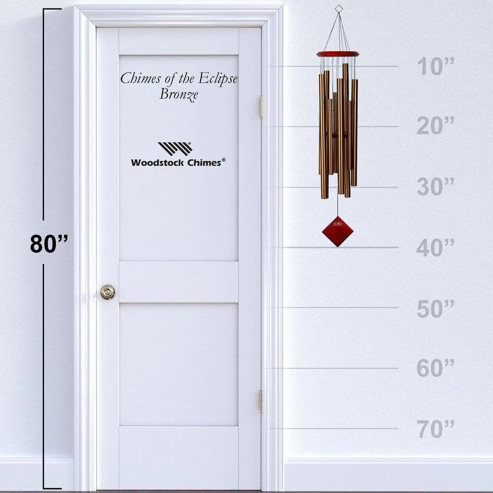 WOODSTOCK CHIMES Encore Collection, Chimes of the Eclipse, 40 in. Bronze Wind Chime - Image 4