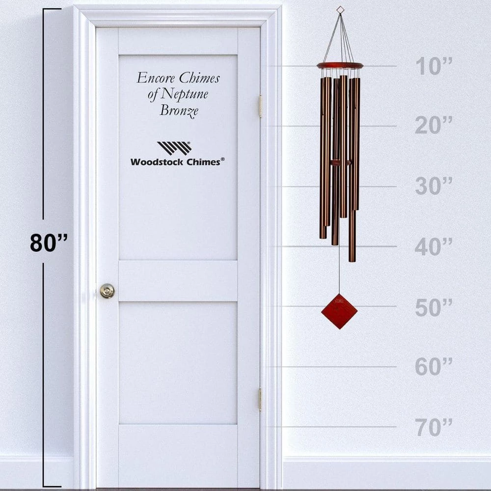 WOODSTOCK CHIMES Encore Collection, Chimes of Neptune, 54 in. Bronze Wind Chime - Image 4