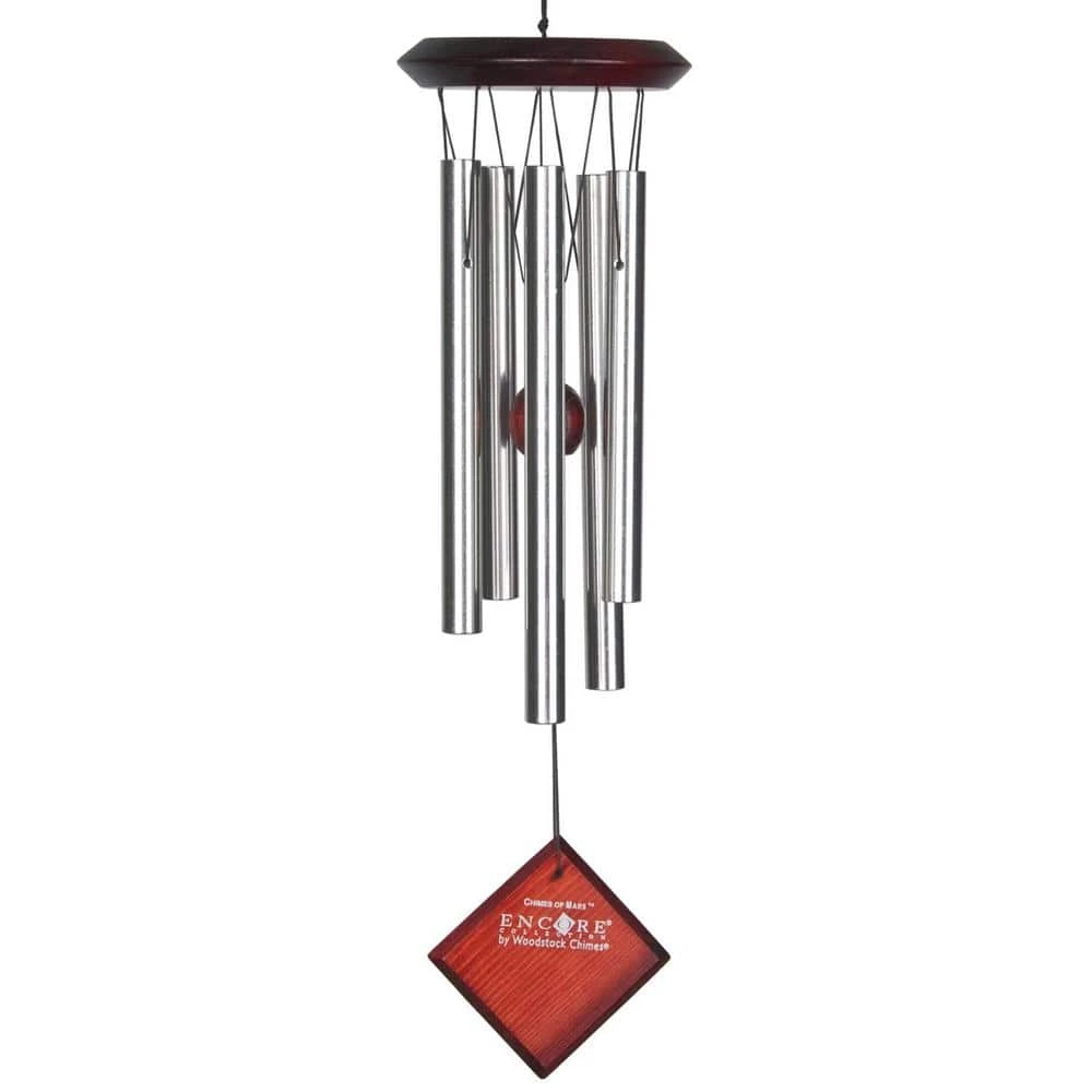 WOODSTOCK CHIMES Encore Collection, Chimes of Mars, 17 in. Silver Wind Chime DCS17