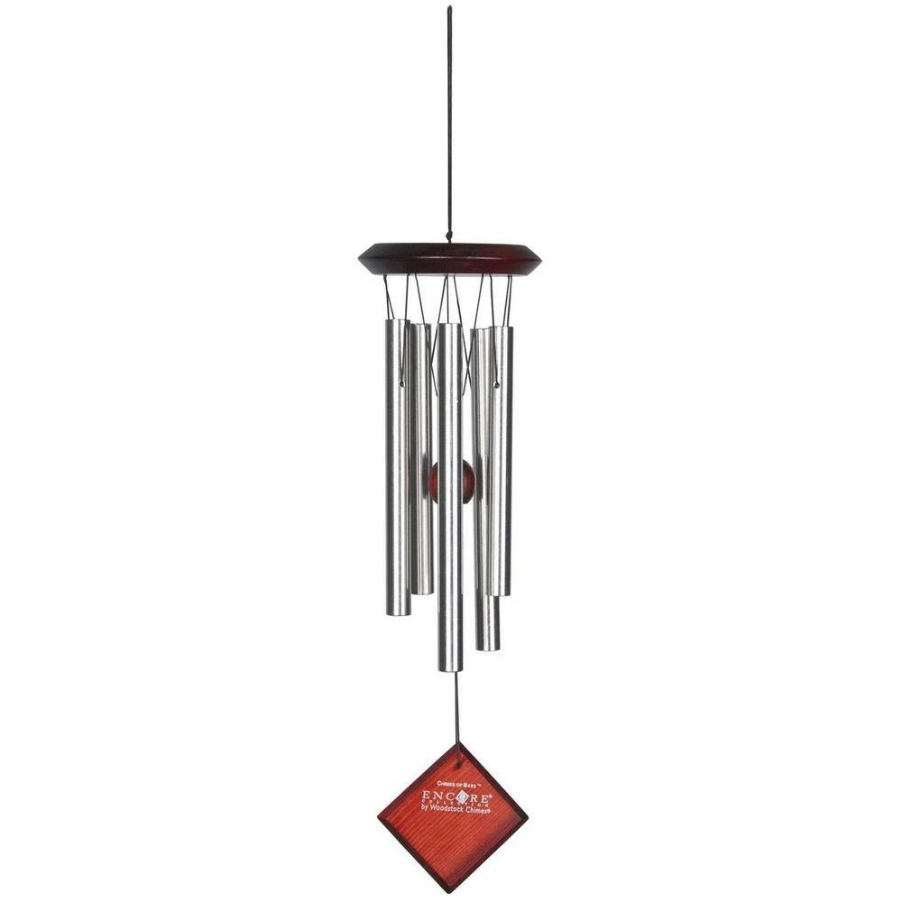 WOODSTOCK CHIMES Encore Collection, Chimes of Mars, 17 in. Silver Wind Chime DCS17 - Image 2