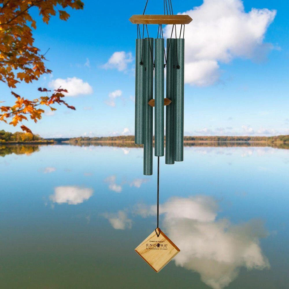 WOODSTOCK CHIMES Encore Collection, Chimes of Polaris, 22 in. Verdigris Wind Chime DCV22 - Image 7