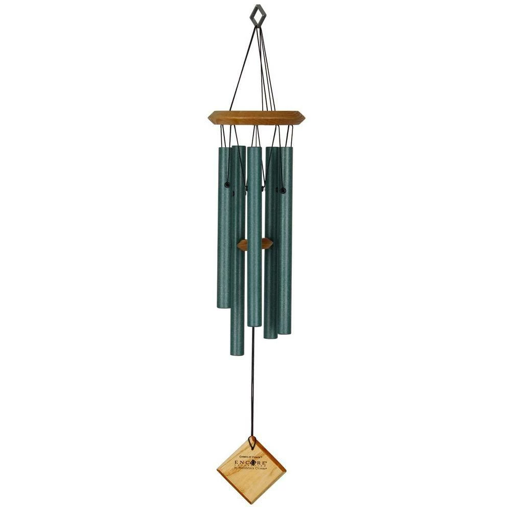 WOODSTOCK CHIMES Encore Collection, Chimes of Polaris, 22 in. Verdigris Wind Chime DCV22 - Image 2