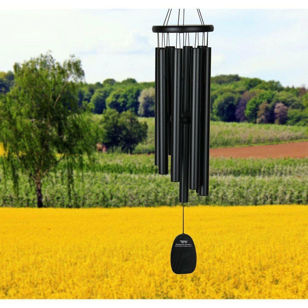 WOODSTOCK CHIMES Signature Gregorian Chimes, Alto 27 in. Black Wind Chime GABB - Image 7