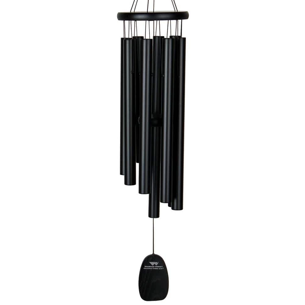WOODSTOCK CHIMES Signature Gregorian Chimes, Alto 27 in. Black Wind Chime GABB