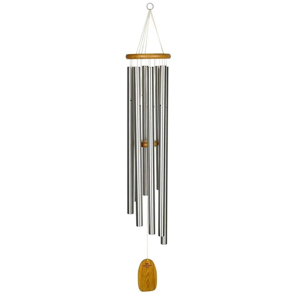 WOODSTOCK CHIMES Signature Gregorian Chimes, Baritone 56 in. Silver Wind Chime GBS - Image 2