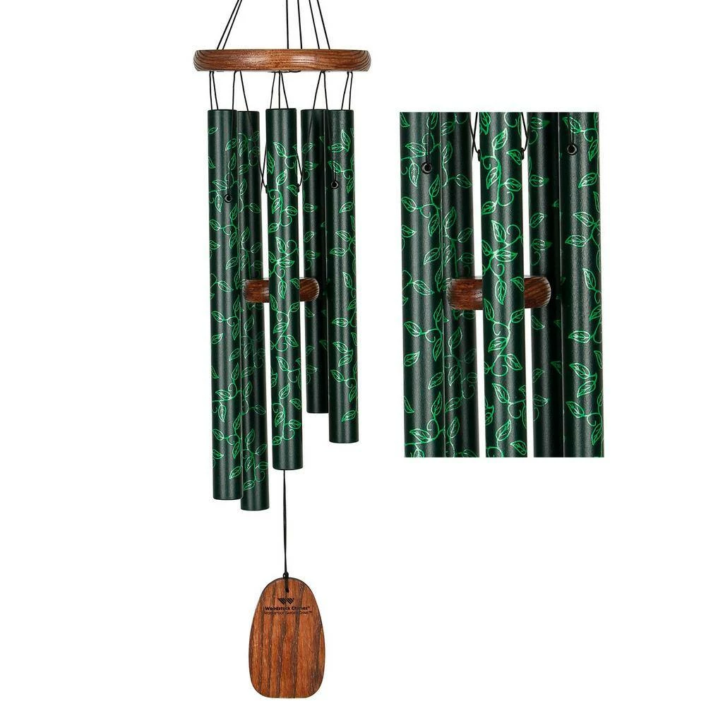 WOODSTOCK CHIMES Signature Woodstock Garden Chime, 24 in. Ivy Green Wind Chime GCI