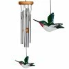 WOODSTOCK CHIMES Signature Collection, Woodstock Hummer Chime, 15 in. Silver Wind Chime HBRS