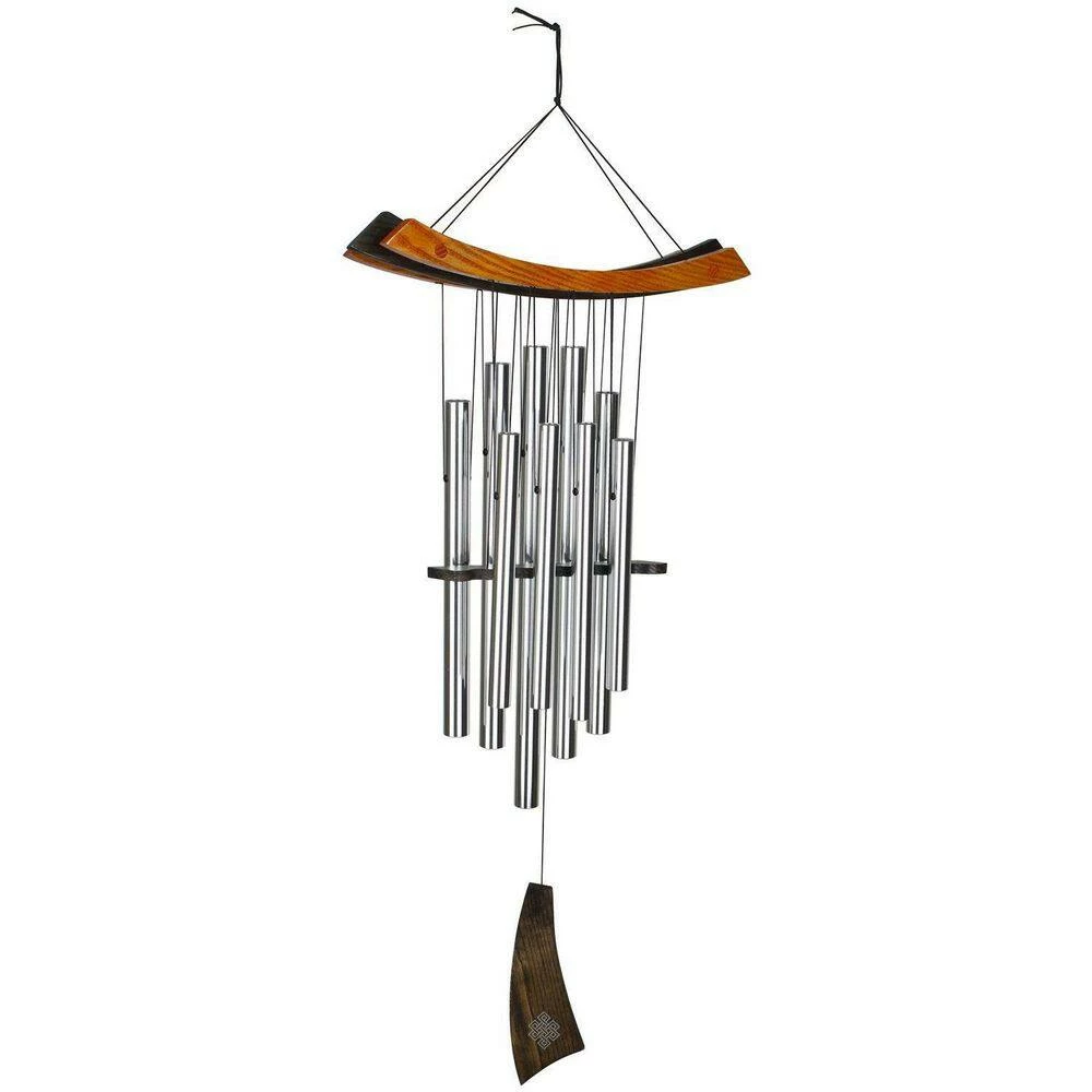 WOODSTOCK CHIMES Signature Collection, Woodstock Healing Chime, 34 in. Silver Wind Chime - Image 2
