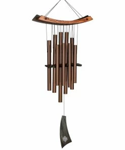 WOODSTOCK CHIMES Signature Collection, Woodstock Healing Chime, 34 in. Bronze Wind Chime HCBR