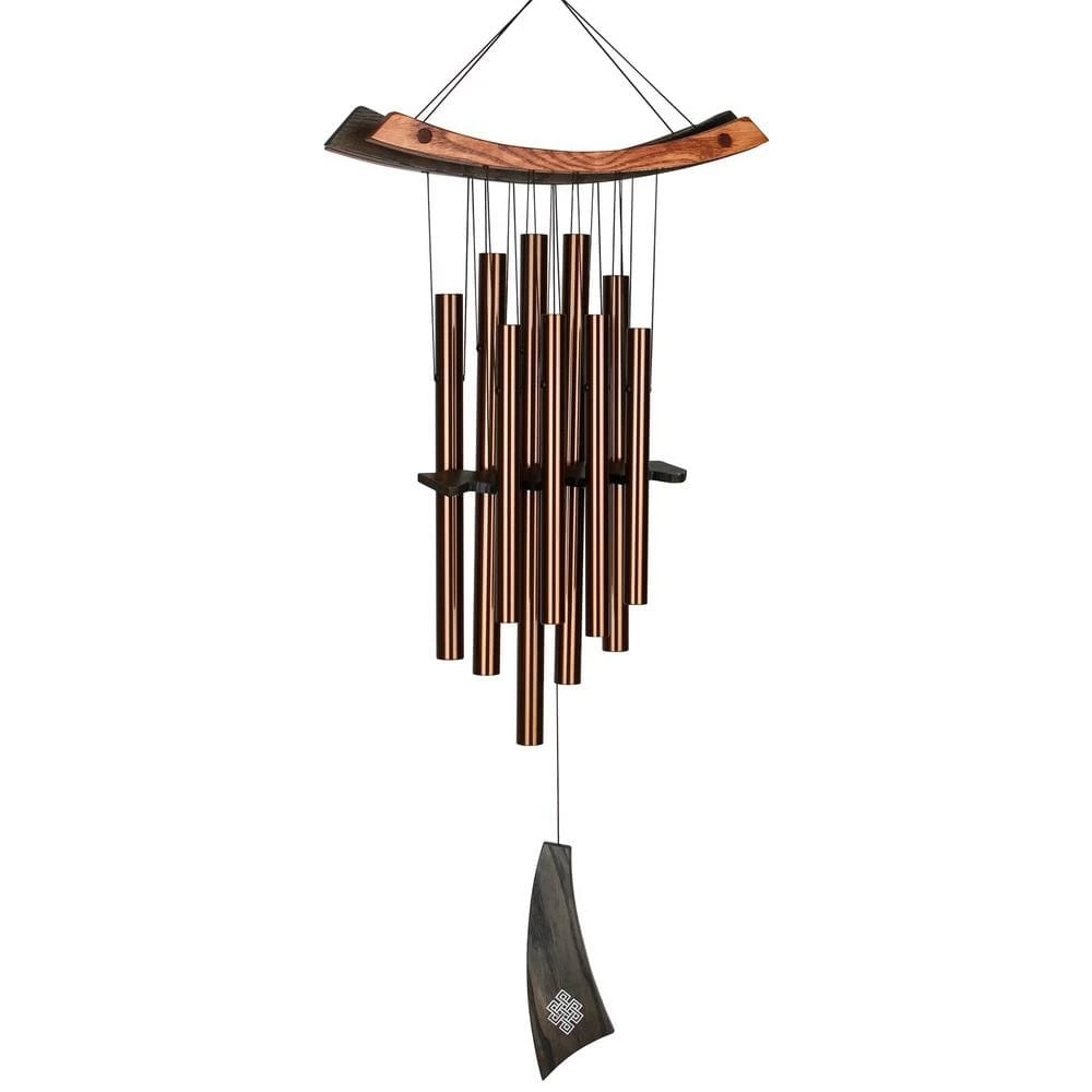 WOODSTOCK CHIMES Signature Collection, Woodstock Healing Chime, 34 in. Bronze Wind Chime HCBR
