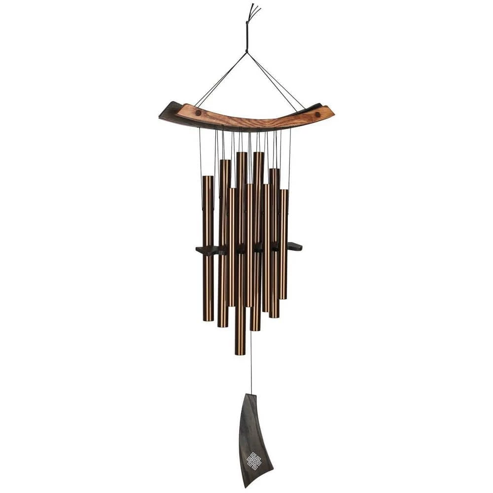WOODSTOCK CHIMES Signature Collection, Woodstock Healing Chime, 34 in. Bronze Wind Chime HCBR - Image 2