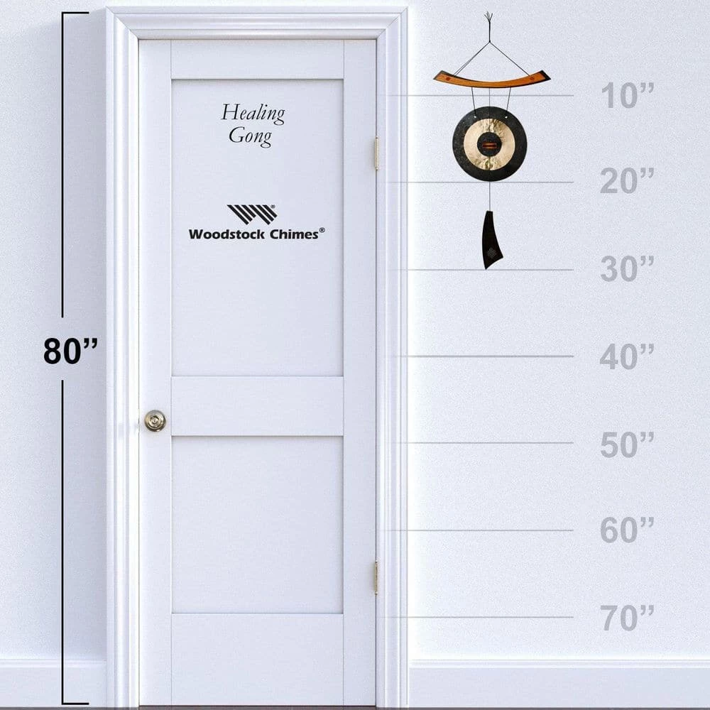 WOODSTOCK CHIMES Signature Collection, Woodstock Healing Gong, 30'' Wind Gong HG - Image 3