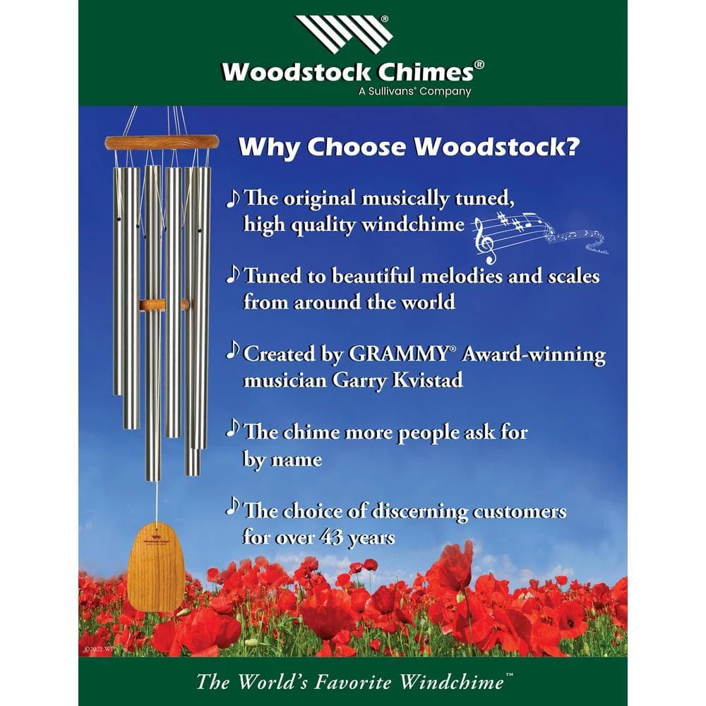 WOODSTOCK CHIMES Signature Collection, Woodstock Jade Chime, 22 in. Green Wind Chime JC - Image 5
