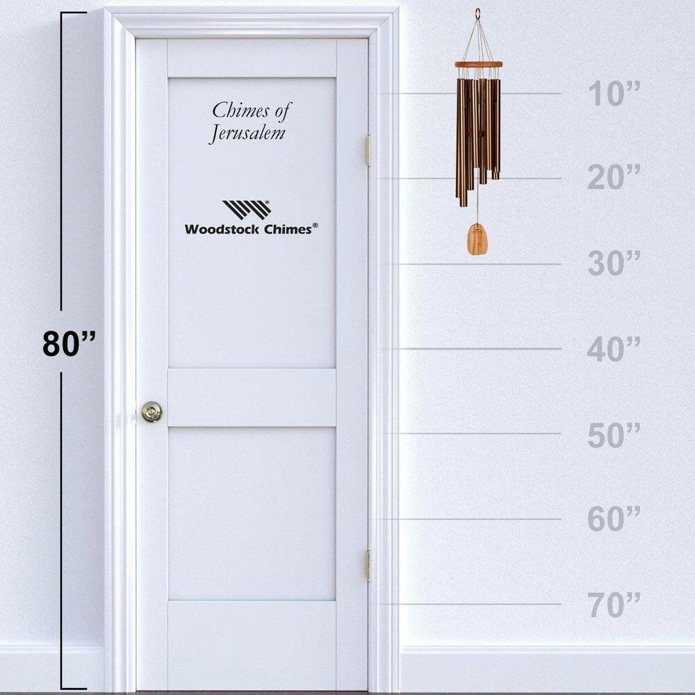 WOODSTOCK CHIMES 29 in. Signature Collection, Chimes of Jerusalem, Bronze Wind Chime JRWBR - Image 4