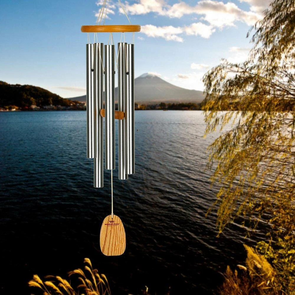 WOODSTOCK CHIMES Signature Collection, Chimes of Kyoto, 25 in. Silver Wind Chime KWS - Image 7