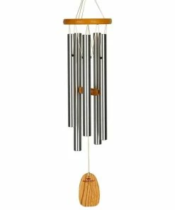 WOODSTOCK CHIMES Signature Collection, Chimes of Kyoto, 25 in. Silver Wind Chime KWS