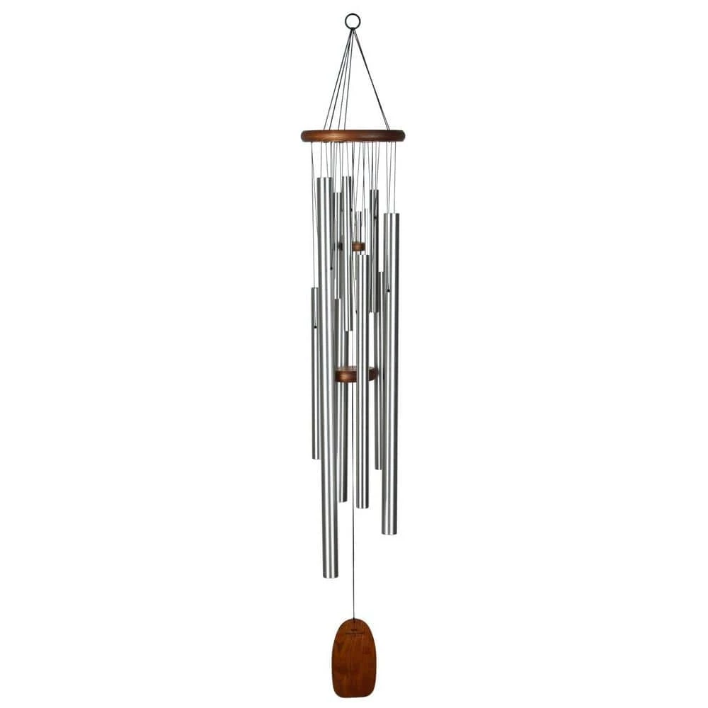 WOODSTOCK CHIMES Signature Collection, Magical Mystery Chimes, 55 in. Space Odyssey Silver Wind Chime MMSO - Image 2